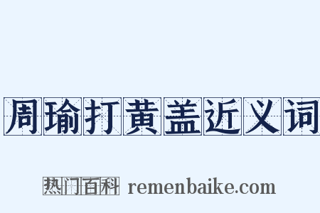 周瑜打黄盖近义词是什么意思的图片